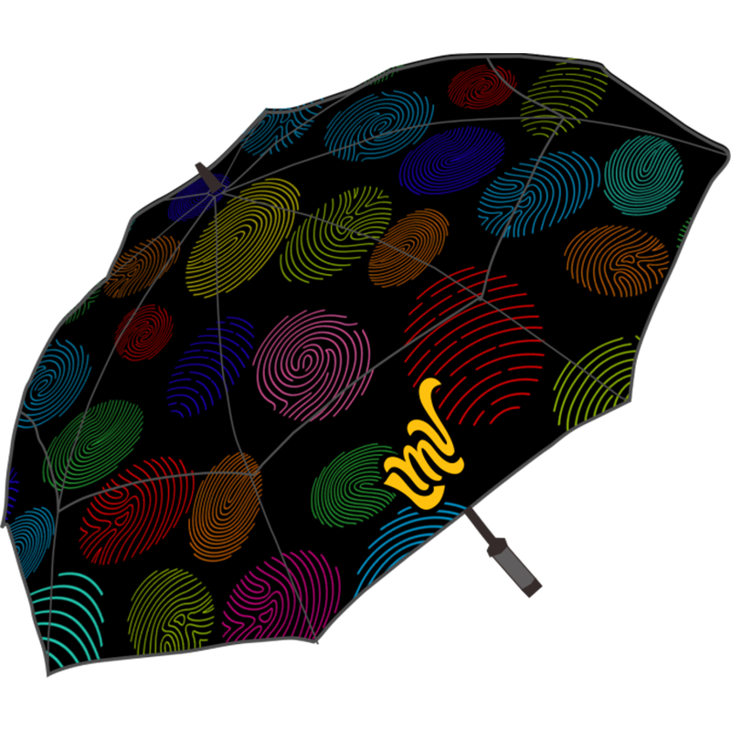LMV Double Canopy Umbrella 60''  Finger Print Ebony