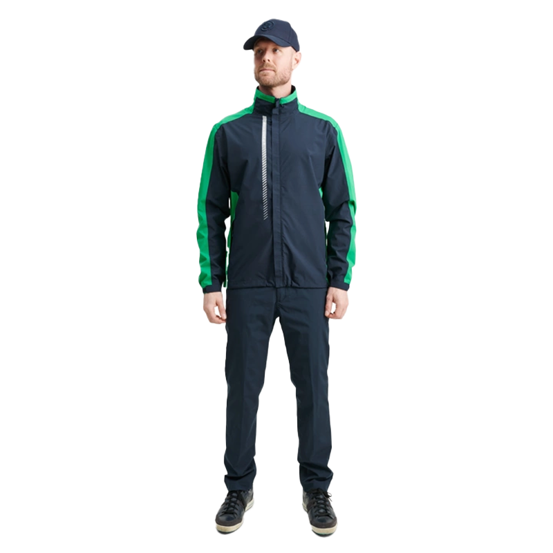 Mens Links Stretch Rainjacket Navy/Fairway