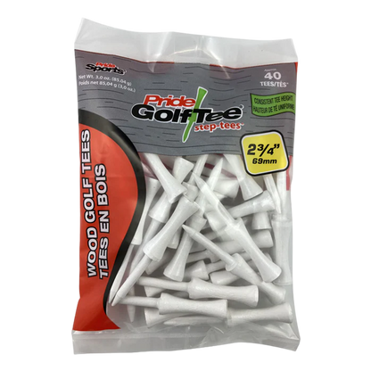 2-3/4" Pride Golf Tee Step Tees - 25CT