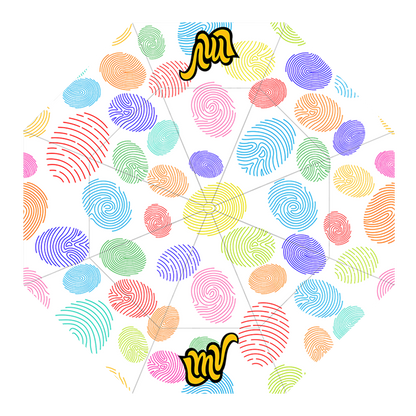 LMV Double Canopy Umbrella 60''  Finger Print Ivory