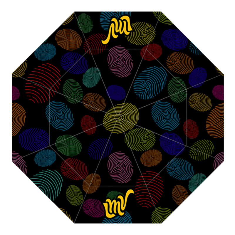 LMV Double Canopy Umbrella 60''  Finger Print Ebony