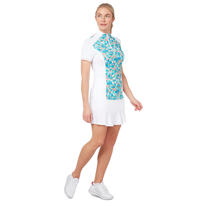 Cubist Oranges Polo - White