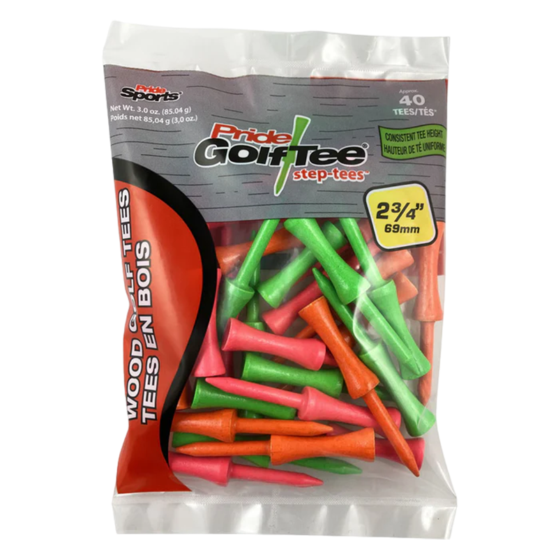 2-3/4" Pride Golf Tee Step Tees - 25CT