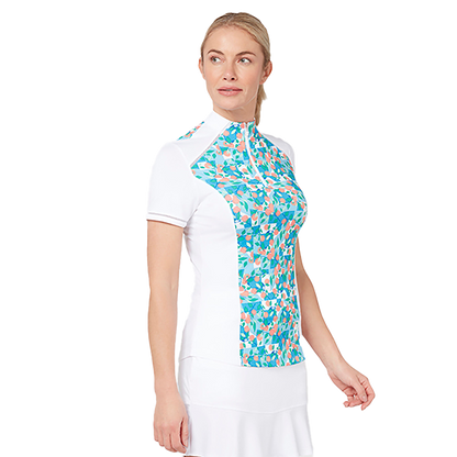 Cubist Oranges Polo - White