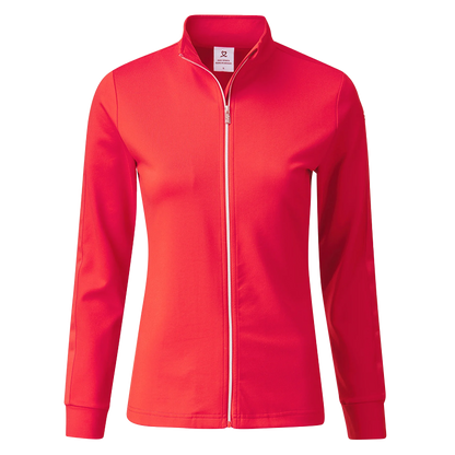 Anna Mandarine Long Sleeve Full Zip Top Red