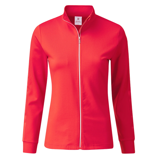 Anna Mandarine Long Sleeve Full Zip Top Red