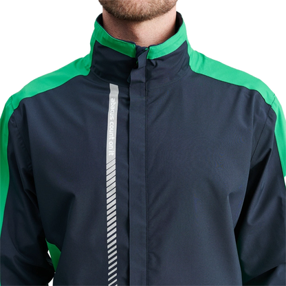 Mens Links Stretch Rainjacket Navy/Fairway