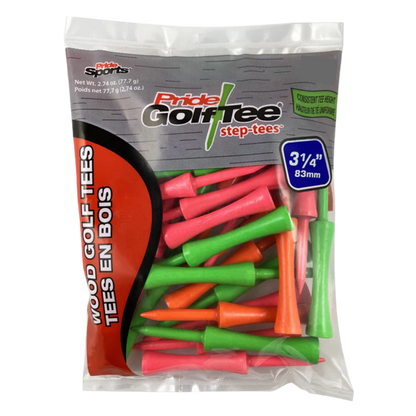 3-1/4" Pride Golf Tee Step Tees