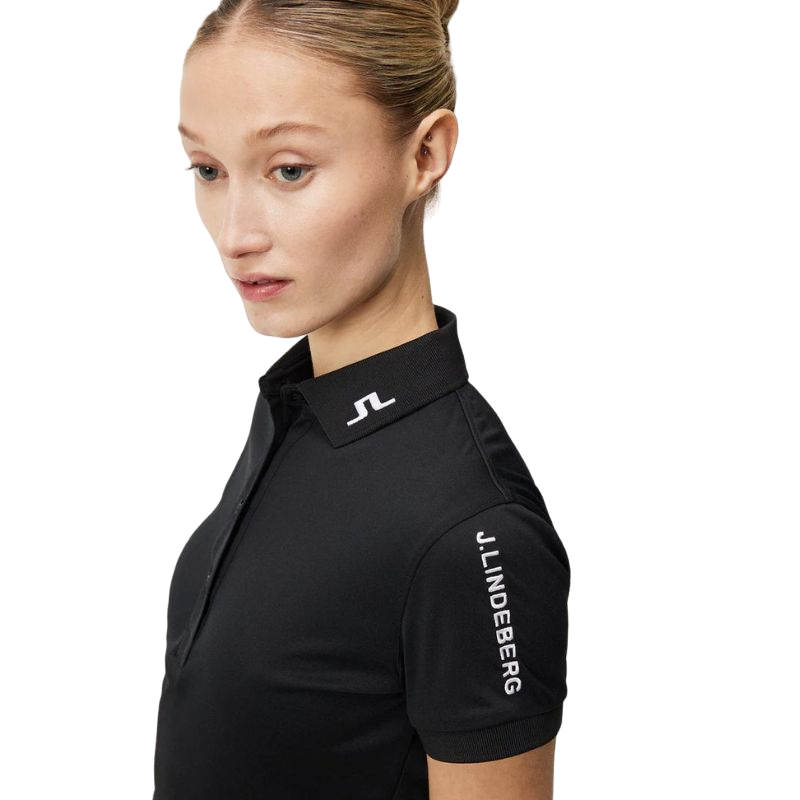 Black Tour Tech Golf Polo